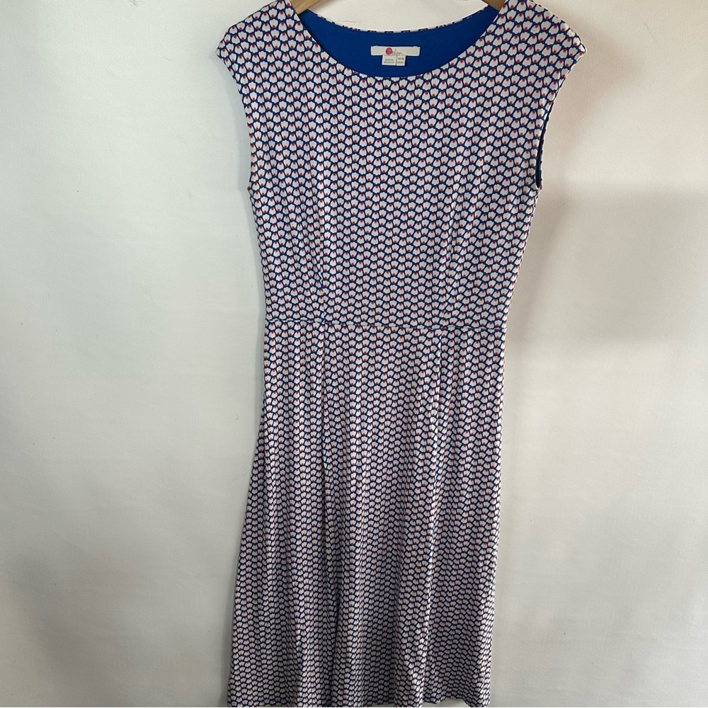 BODEN Red White & Blue Midi Dress~Perfect for Spring/Summer(w/Cardigan/Jacket)